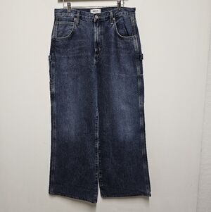 AGOLDE Magda women's dark wash wide-leg carpenter jeans Size 28